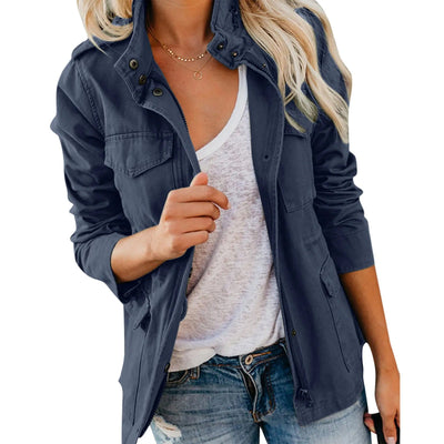 Veste à manches longues avec quatre poches pour femmes