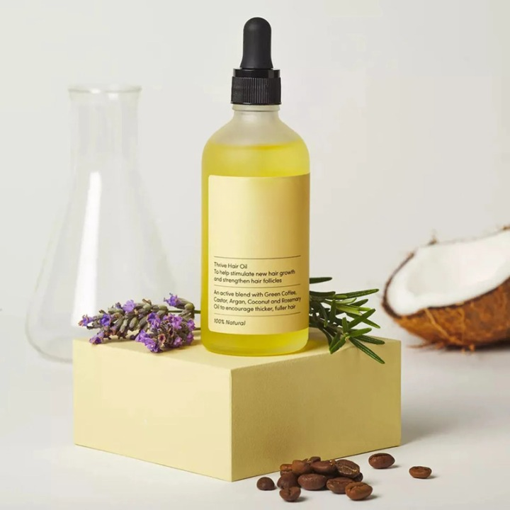 Aceite vegano para el crecimiento del cabello | Sérum 100 % natural | Ricino | Argán | Coco