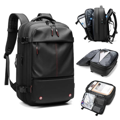 Mochila antirrobo de 60 l con compresión al vacío
