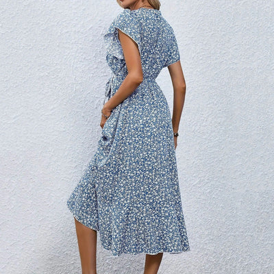 Vestido cruzado floral para mujer Margarethe