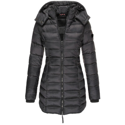 Autumn/Winter down jacket | Women's down jacket with hood and zipper closure