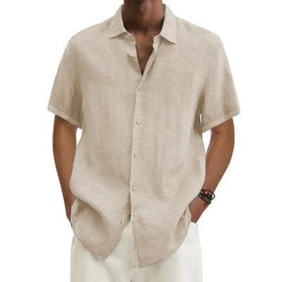 Camisa de lino de Amberes (manga corta)