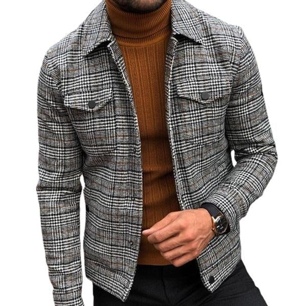 Chaqueta a cuadros para hombre