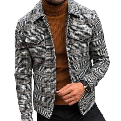 Chaqueta a cuadros para hombre