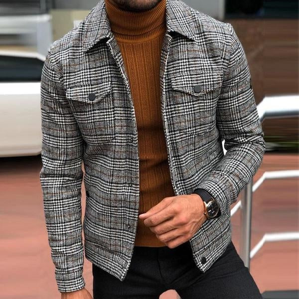 Chaqueta a cuadros para hombre