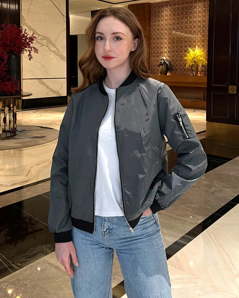 Nina - Chaqueta bomber con cremallera