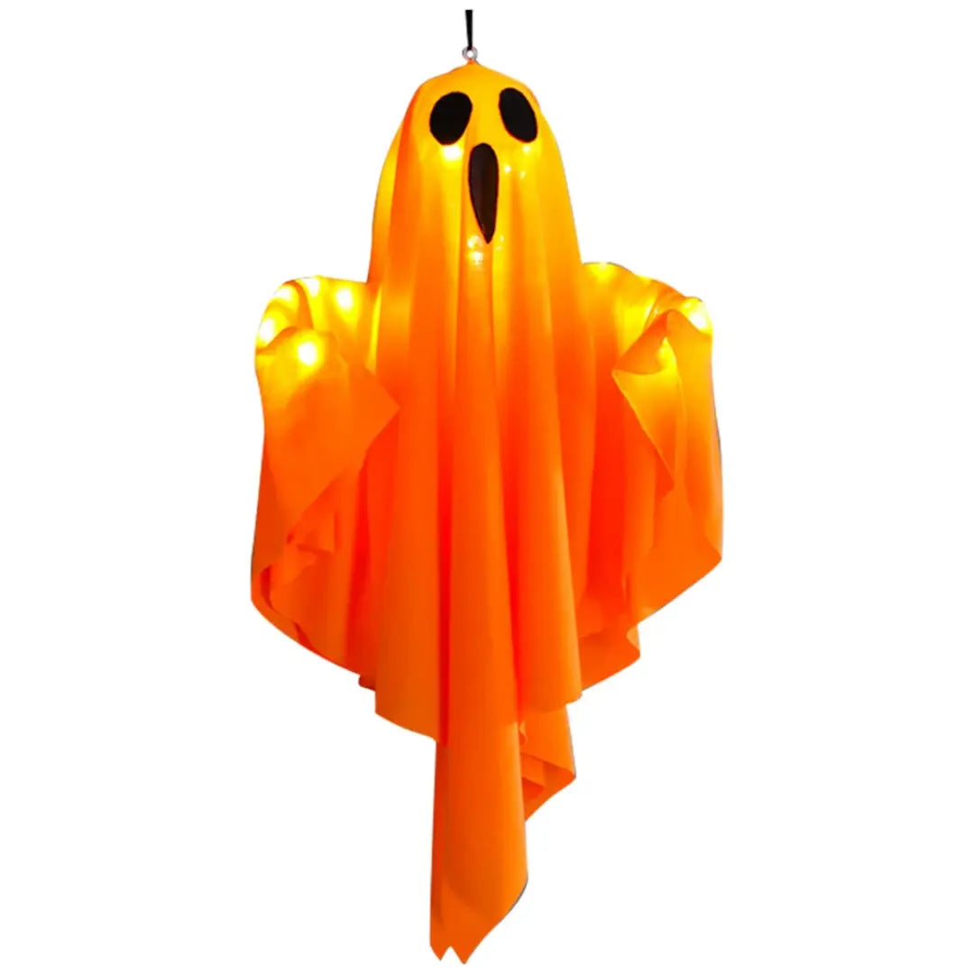 Halloween Beyaz Parlayan Hayalet - LED Işıklı Asılı Dekorasyon ile Büyülü Işıklar