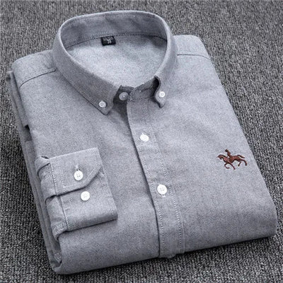 Oscar - Camisa de rayas con detalle bordado