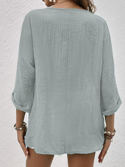 Sarah | Camisa de lino vaporosa con botones
