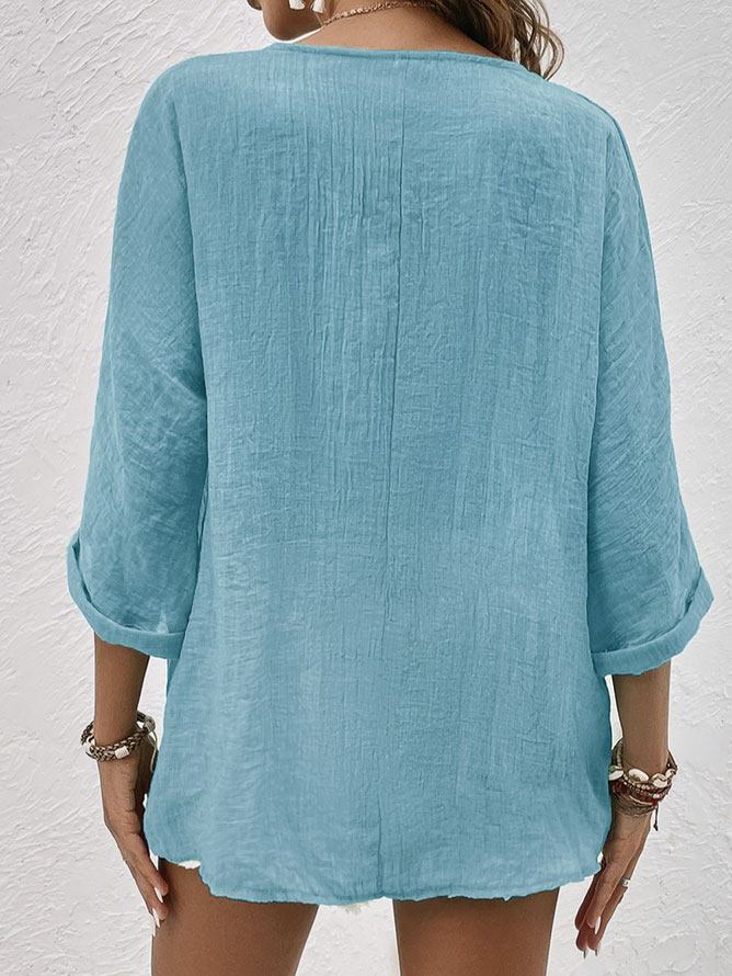 Sarah | Camisa de lino vaporosa con botones