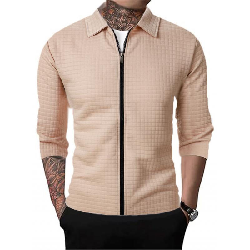 Chaqueta tipo gofre para hombre