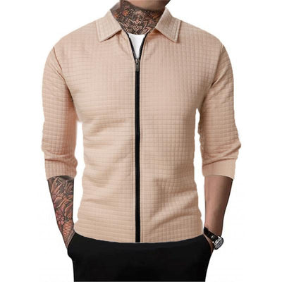Chaqueta tipo gofre para hombre