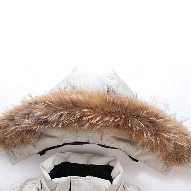 Men's Warm and Thick Parka Comfortable Winter Jacket with Fur Hood