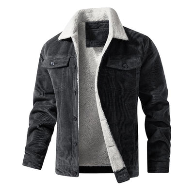 Chaqueta de hombre con cuello de felpa