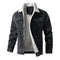 Chaqueta de hombre con cuello de felpa