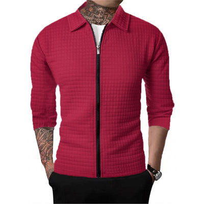 Chaqueta tipo gofre para hombre
