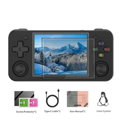 Consola de juegos portátil retro con pantalla IPS de 3,5", sistema operativo Linux