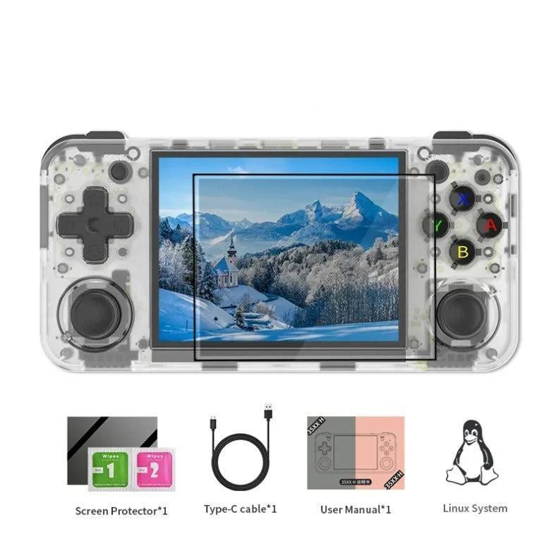 Consola de juegos portátil retro con pantalla IPS de 3,5", sistema operativo Linux