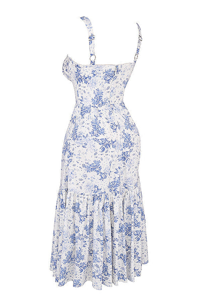 Vestido midi de verano con estampado floral
