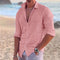 Camisa de lino de manga larga para hombre - Primavera, Verano