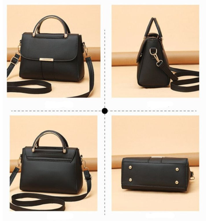 Ali - Bolso elegante de piel vegana con tapa
