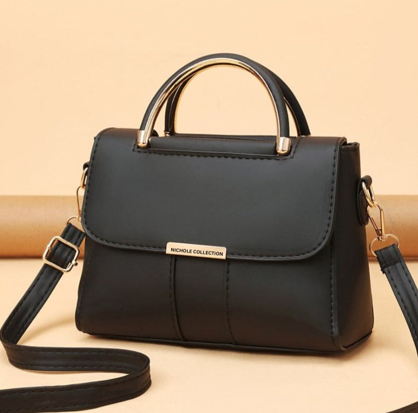 Ali - Bolso elegante de piel vegana con tapa