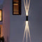 Applique murale moderne LED noire pour l'extérieur