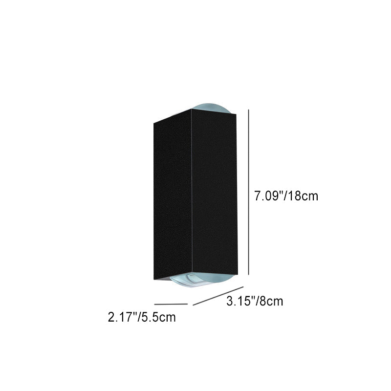 Applique murale moderne LED noire pour l'extérieur