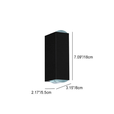 Applique murale moderne LED noire pour l'extérieur