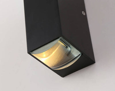 Applique murale moderne LED noire pour l'extérieur