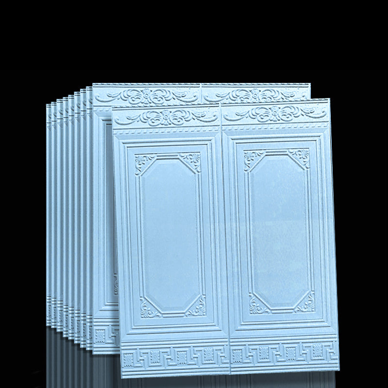 Panneaux muraux 3D en relief blanc, design classique, décoration intérieure élégante, idéal pour salon, bureau, chambre, style moderne.