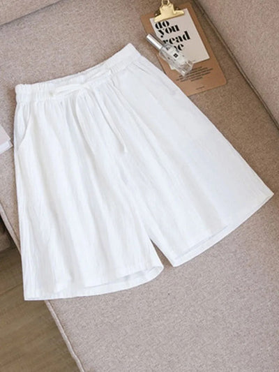 Pantalones cortos clásicos de algodón con cinturilla elástica.