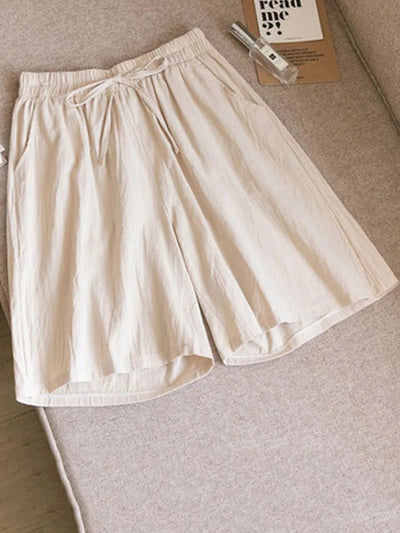 Pantalones cortos clásicos de algodón con cinturilla elástica.