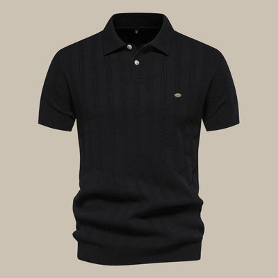 Finn | Elegante polo de merino de manga corta