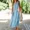 Vestido vintage de algodón y lino para mujer