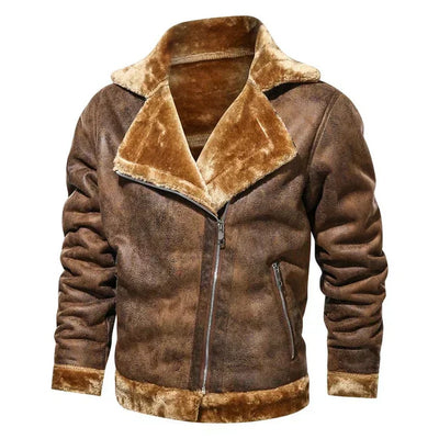 Werner - Chaqueta bomber de piel auténtica de corte entallado