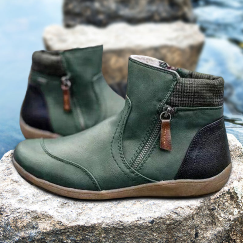 Voděodolné ortopedické boty pro ženy se zipem