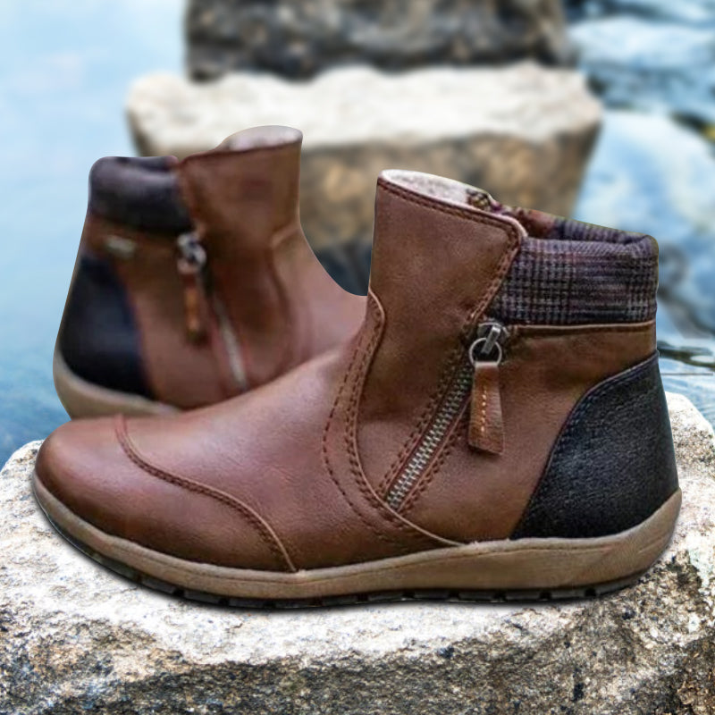 Voděodolné ortopedické boty pro ženy se zipem