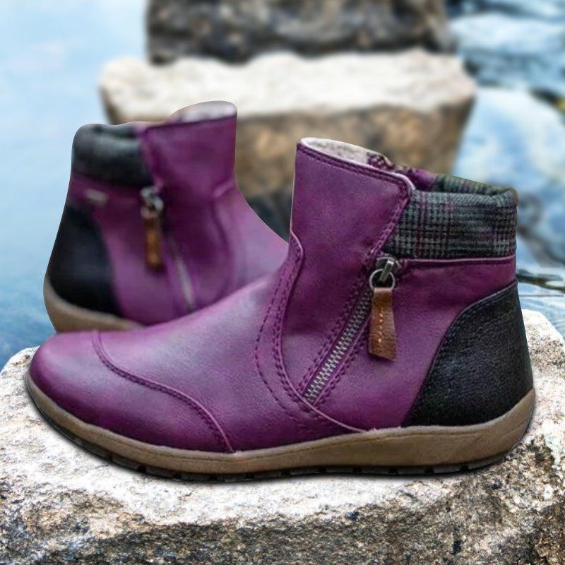 Voděodolné ortopedické boty pro ženy se zipem