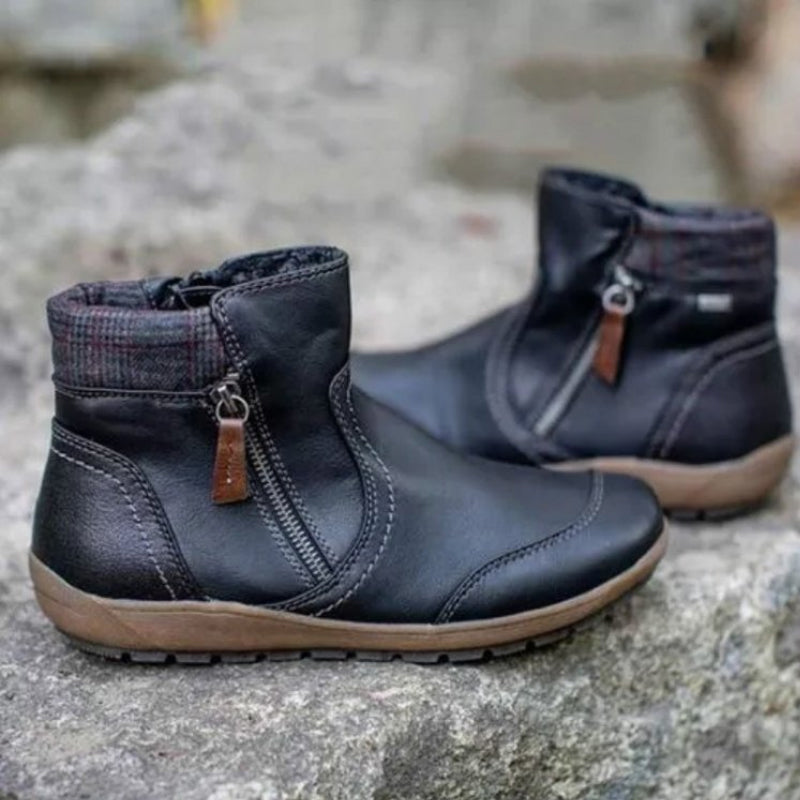 Voděodolné ortopedické boty pro ženy se zipem