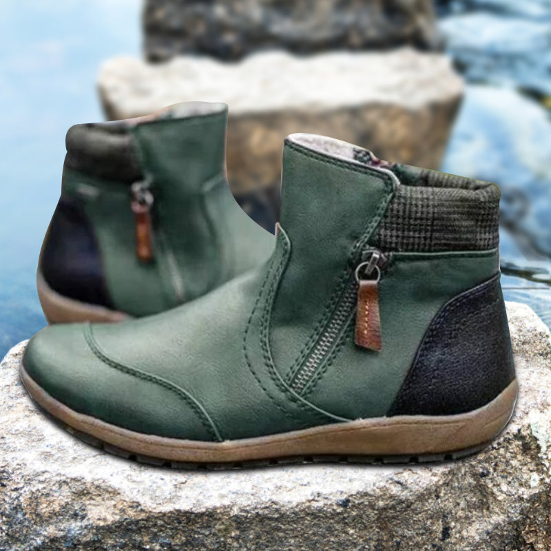 Voděodolné ortopedické boty pro ženy se zipem