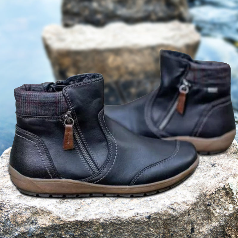 Voděodolné ortopedické boty pro ženy se zipem