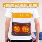 Homme portant une ceinture de massage vibrante avec trois niveaux d'intensité, soulageant le stress et relaxant les muscles.