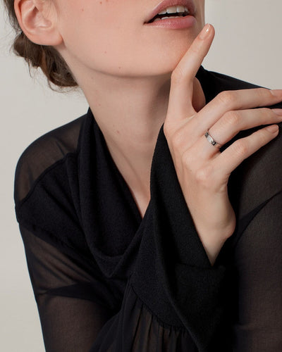 Aria - Unisex ring sølv størrelse 1 sinklegering