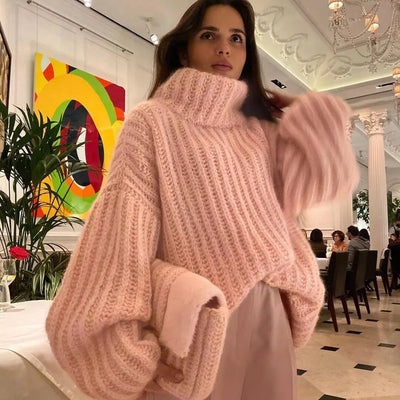 Suéter elegante de gran tamaño para mujer.